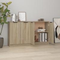 Dressoirs 2 st 60x30x70 cm bewerkt hout sonoma eikenkleurig - thumbnail