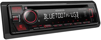 Kenwood KDC-BT440U CD-autoradio met Bluetooth handsfree (high-performance turer, soundprocessor, USB, AUX, Spotify Control, 4x50 watt, toetsverlichting rood) zwart