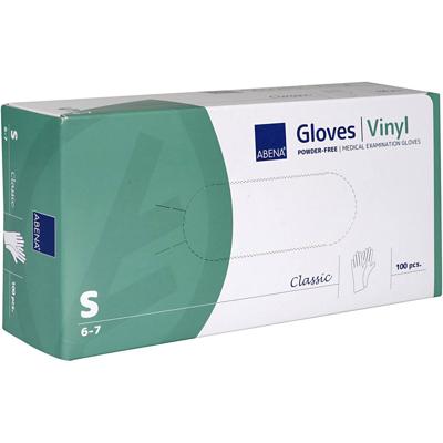Abena poedervrije vinyl handschoenen maat small 100 stuks