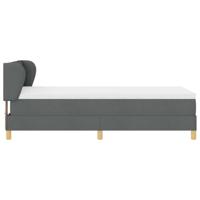 Boxspringbed met matras creme 90x200 cm stof Donkergrijs - thumbnail
