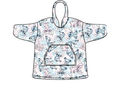 Stitch hoodie poncho 7 - 14 jaar - polyester