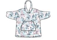 Stitch hoodie poncho 7 - 14 jaar - polyester - thumbnail