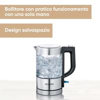 Severin WK3472 Glaswaterkoker 0.5L 1000W RVS/Zwart - thumbnail