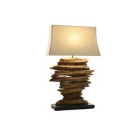 Bureaulamp Home ESPRIT Ijzer Teakhout 50 X 22 X 80 cm - thumbnail