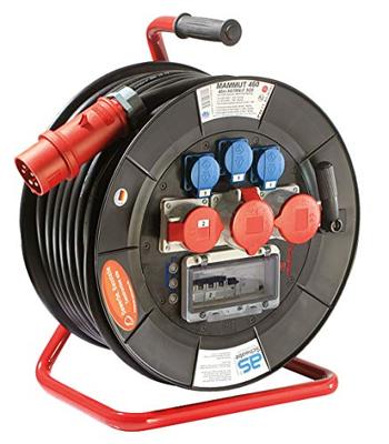 AS Schwabe 26105 Kabelhaspel 30.00 m Zwart CEE-stekker 32 A 5-polig