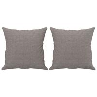 3-delige Loungeset met kussens stof taupe - thumbnail