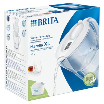 Brita - Waterfilterkan Marella Wit XL + 1 Maxtra Filterpatroon 3,5LT