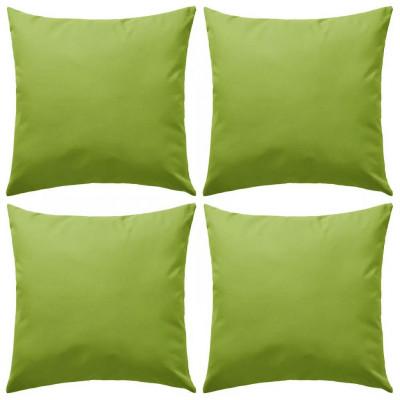 VidaXL Buitenkussens 45x45 cm appeltjesgroen 4 st