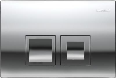 Drukplaat Geberit Delta 25 Square DualFlush Frontbediening Chroom