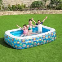 Bestway Kinderzwembad opblaasbaar 229x152x56 cm blauw - thumbnail
