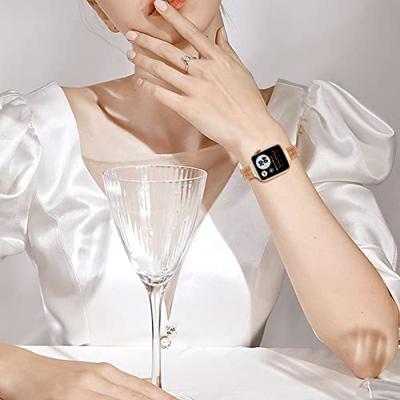 Stainless steel slim fit bandje - Champagne goud - Geschikt voor Apple Watch 44mm / 45mm / 46mm / 49mm Stainless steel slim fit bandje - Champagne goud - Geschikt voor Apple Watch 44mm / 45mm / 46mm / 49mm