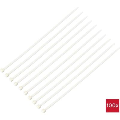 TRU COMPONENTS TC-12533336 Kabelbinder 300 mm 4.8 mm Wit Vlamvertragend 100 stuk(s)