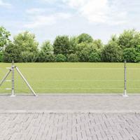 VidaXL Afrasteringspaal zilver 10 x 0,5 m (25 mm gaas) staal - thumbnail