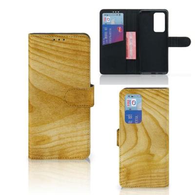 Huawei P40 Pro | Book Style Case | Licht Hout Huawei P40 Pro | Book Style Case | Licht Hout