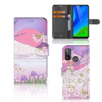 Huawei P Smart 2020 | Telefoonhoesje | Met pasjeshouder | Bird Flying - thumbnail