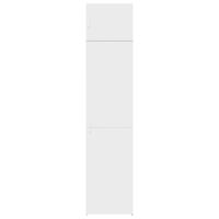 Opbergkast smal 50x42,5x225 cm bewerkt hout wit - thumbnail