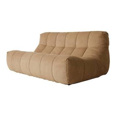 HKliving Lazy Lounge bank Rib Brown HKliving Lazy Lounge bank Rib Brown