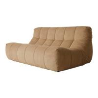 HKliving Lazy Lounge bank Rib Brown - thumbnail
