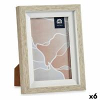 Fotolijsten Gift Decor Wit Beige Glas Kristal polyestyreen Plastic (6 Stuks) - thumbnail