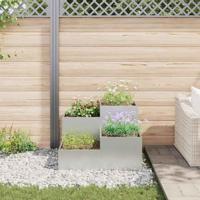 VidaXL Tuin bloempot zilver 100 x 100 x 60 cm gegalvaniseerd staal - thumbnail
