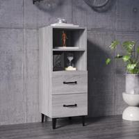 Dressoir 34,5x34x90 cm bewerkt hout grijs sonoma eikenkleurig - thumbnail