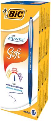 Bic balpen Atlantis Soft 1 mm, blauw