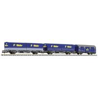 Liliput L260112 N set van 3 goederenwagons Tchibo-trein van de DB AG - thumbnail