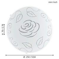 Eglo PlafondlampMars 1 24,5cm leaf wit - 89238 - thumbnail