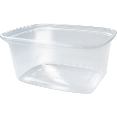 Bak | PP | 250ml | excl. Deksel | saladebakje | 108x82x45mm | transparant | 1000 stuks