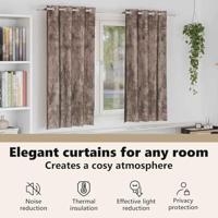 VidaXL Velvet gordijnen 2 pcs cappuccino 175 x 140 cm fluweel - thumbnail