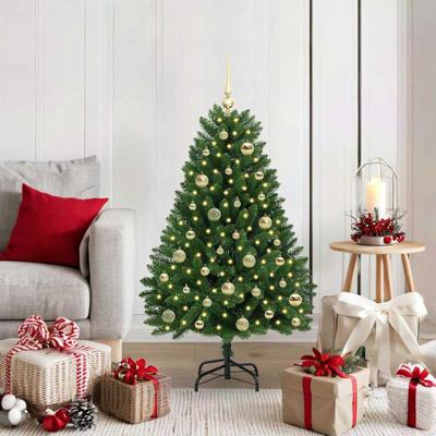 VidaXL Kunstkerstboom met 150 led groen 120 cm pvc en metaal