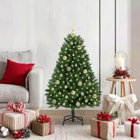 VidaXL Kunstkerstboom met 150 led groen 120 cm pvc en metaal - thumbnail