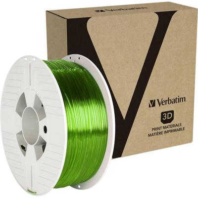 Verbatim 55057 55057 Filament PETG 1.75 mm 1 kg Groen (transparant) 1 stuk(s)