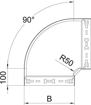 OBO Bettermann 6041150 Boog (b x h) 100 mm x 60 mm Metaal 1 stuk(s)