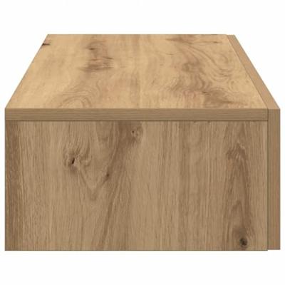 Wandschap met lades 80x33x17 cm bewerkt hout artisanaal eiken Wandschap met lades 80x33x17 cm bewerkt hout artisanaal eiken