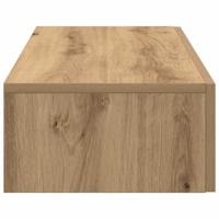 Wandschap met lades 80x33x17 cm bewerkt hout artisanaal eiken - thumbnail
