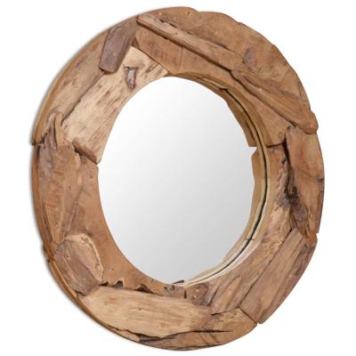 VidaXL Decoratieve spiegel rond 80 cm teakhout VidaXL Decoratieve spiegel rond 80 cm teakhout