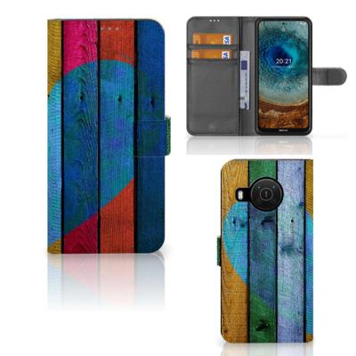 Nokia X10 | Nokia X20 | Book Style Case | Wood Heart - Cadeau voor je Vriend
