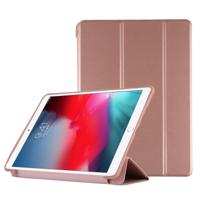 PU plastic bodem geval opvouwbare vervorming links en rechts Flip lederen draagtas met drie voudige beugel & Smart Sleep voor iPad Air3 2019 (Rose gou - thumbnail