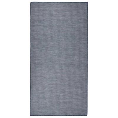 VidaXL Buitenkleed platgeweven 100x200 cm blauw