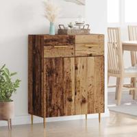 Dressoir met lade Oud Hout 69,5 x 34 x 90 cm Bewerkt hout - thumbnail