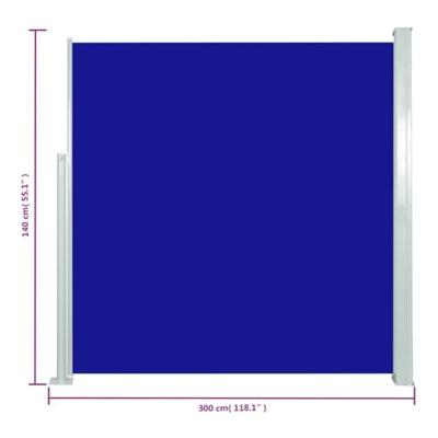 Tuinscherm uittrekbaar 140x300 cm blauw Tuinscherm uittrekbaar 140x300 cm blauw