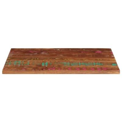 Tafelblad rechthoekig 100x50x3,8 cm massief gerecycled hout
