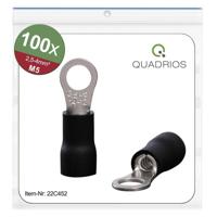 Quadrios 22C452 Ringkabelschoen Dwarsdoorsnede (max.): 4.0 mm² Schachtdiameter: 5.3 mm Deels geïsoleerd Zwart 1 set(s) - thumbnail