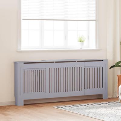 VidaXL Radiatorombouw 205 cm mdf grijs
