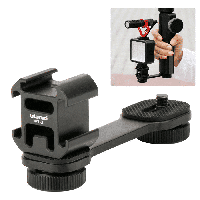 Ulanzi PT-3 triple cold shoe mount met verlengstuk voor gimbal, rig en camera - thumbnail