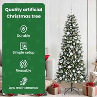 VidaXL Kunstkerstboom met 300 led groen 180 cm pvc en plastic en staal - thumbnail