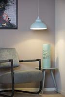 Lucide ISLA - Hanglamp - Ø 29 cm - 1xE14 - Pastel blauw - thumbnail