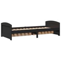 Slaapbank met 2 lades zonder matras IRUN 90x200 cm zwart - thumbnail