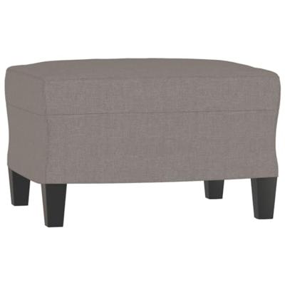 Driezitsbank met voetenbank 180 cm stof taupe